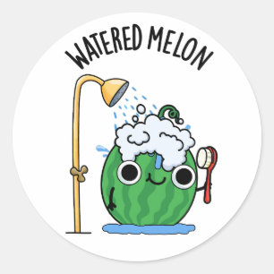Watered Melon Funny Watermeloen Pun Ronde Sticker