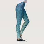 Waterelement Geïnspireerde Alcoholinkt Abstract Leggings (Rechts)
