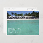 wateren rond het strand in de wateren rond de bora briefkaart (Voorkant / Achterkant)