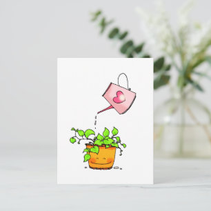 Waterende Liefde, Gelukkig Kamerplant Briefkaart