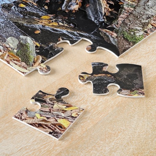 Waterfall and bridge Puzzle Legpuzzel (Zijkant)