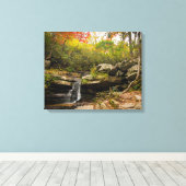 Waterfall bij Hanging Rock Canvas Afdruk (Insitu (Houten vloer))