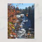 Waterfall Blue Ridge Mountains Hoge Herfsten Herfs Briefkaart (Voorkant)
