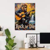 Waterfall Blues: de melodie van de leeuw Poster (Thuiskantoor)