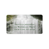 Waterfall Country Outdoor Weddenschap Etiket (Voorkant)