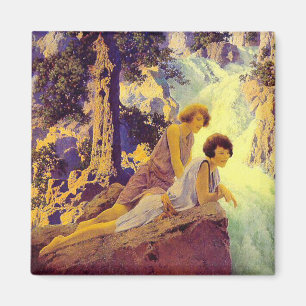 Waterfall - door Maxfield Parrish Magneet