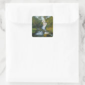 Waterfall, eiland Skye, Schotland Vierkante Sticker (Tas)