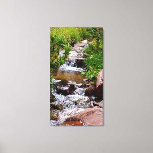 Waterfall in Colorado Canvas Afdruk (Voorkant)
