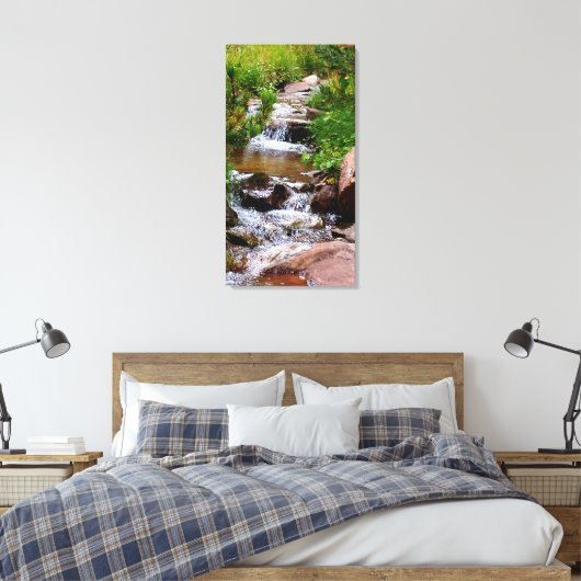 Waterfall in Colorado Canvas Afdruk (Insitu (Slaapkamer))