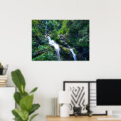 Waterfall in Maui Hawaii Poster (Thuiskantoor)