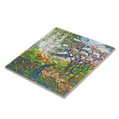 Waterfall Iris Birch Tiffany Glas in lood  Tegeltje (Zijkant)