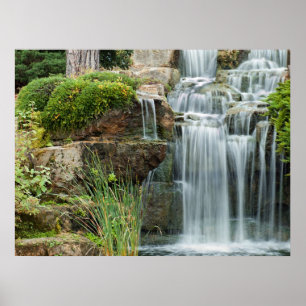 Waterfall Kew-tuinen Poster