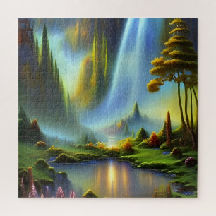 Waterfall Mountain Valley Legpuzzel