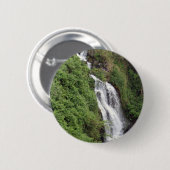 Waterfall Near Hilo, Hawaii Ronde Button 5,7 Cm (Voorkant /achterkant)
