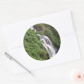 Waterfall Near Hilo, Hawaii Ronde Sticker (Envelop)
