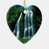 Waterfall Opaekaa Kauai Hawaii Keramisch Ornament (Rechts)