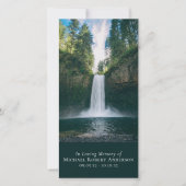 Waterfall Photo Prayer Memorial Bladwijzer (Voorkant)