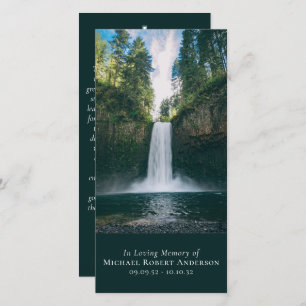 Waterfall Photo Prayer Memorial Bladwijzer