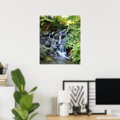 Waterfall Van Dusen Botanical Garden Vancouver Poster (Thuiskantoor)