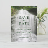 Waterfall Wedding Foto Save the Date (Staand voorkant)