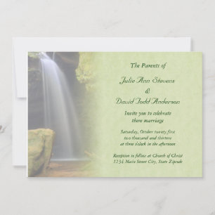 Waterfall Wedding Kaart