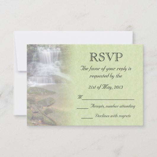 Waterfall Wedding RSVP (Voorkant)