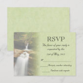 Waterfall Wedding RSVP Kaartje (Voorkant / Achterkant)