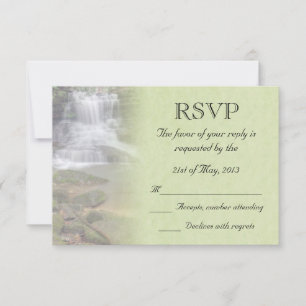 Waterfall Wedding RSVP Kaartje