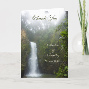 Waterfall Wedding Thank You Card Bedankkaart