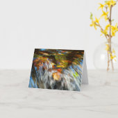 Waterfalling laisse le carte pour notes (Fleur jaune)