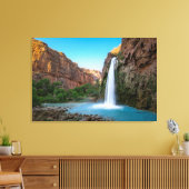 Waterfalls | Havasu Falls at Sunset Canvas Afdruk (Insitu (Woonkamer))