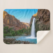 Waterfalls | Havasu Falls at Sunset Sherpa Deken (Voorkant (horizontaal))