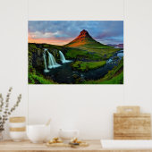 Waterfalls | Kirkjufell, Iceland Poster (Keuken)