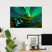 Waterfalls | Kirkjufellfoss Waterfall, Iceland Poster (Thuiskantoor)