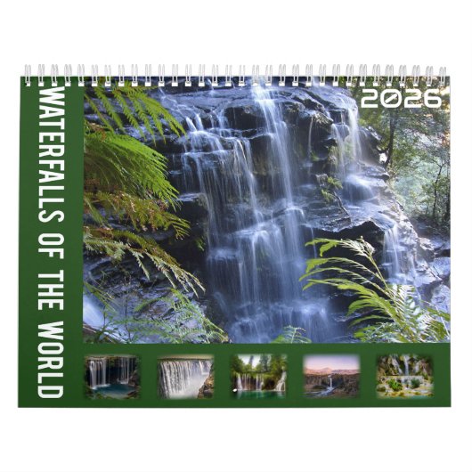 Waterfalls Of The World 2026 Calendar Kalender (Hoes)