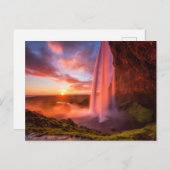 Waterfalls | Seljalandsfoss Waterfall Briefkaart (Voorkant / Achterkant)