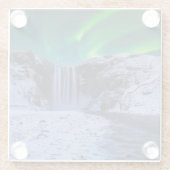 Waterfalls | Skógafoss Waterfall Glazen Onderzetter (Achterkant)