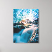 Waterfalls | Vatnajokull Glacier, Eastern Iceland Canvas Afdruk (Voorkant)