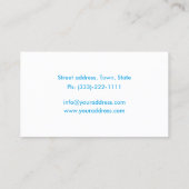 Waterfilterdienst Blauwe & Witte Kaart Visitekaartje (Achterkant)