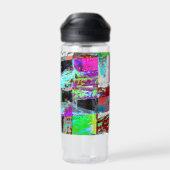 Waterfles – Abstract raster (Achterkant)