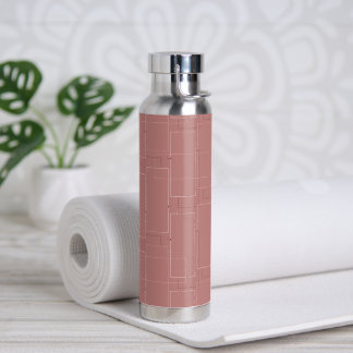 Waterfles - Blauwdruk in Blush Mauve