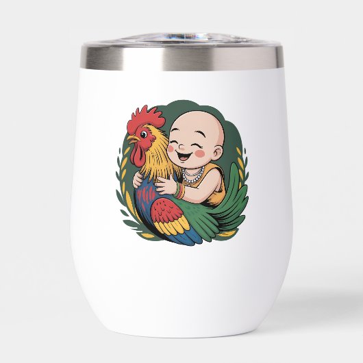 Waterfles | Chloe Baby Hugs Rooster (Voorkant)