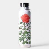 Waterfles - drie roze rozen (Links)