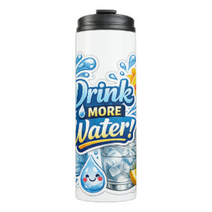 Waterfles drink meer water thermosbeker