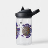 Waterfles - Familie van blauwe en Paarse vis (Links)