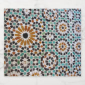 Waterfles Marrakech mozaïk - Likeurfles Etiket (Enkel label)