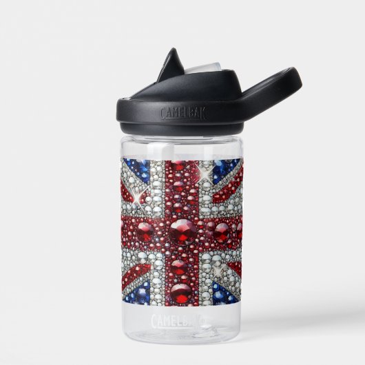 Waterfles met British Colours Design (Links)