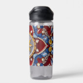 Waterfles met Colombiaanse kleuren Design (Achterkant)