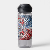 Waterfles met Franse kleuren Design (Achterkant)