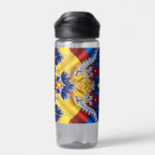 Waterfles met Roemeense kleuren Design (Achterkant)